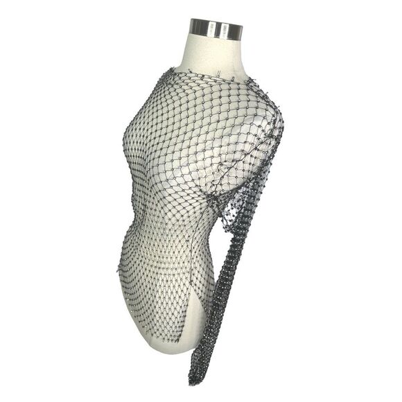 Ow Collection x REVOLVE Sparkle Blouse - Black Caviar - Size Small - Picture 4 of 7